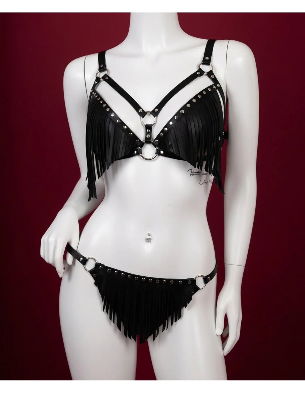 Luna Vanessa Yılbaşına Özel Body Deri Fantezi Giyim -2142-YLBS-FG-K-XL görsel 5