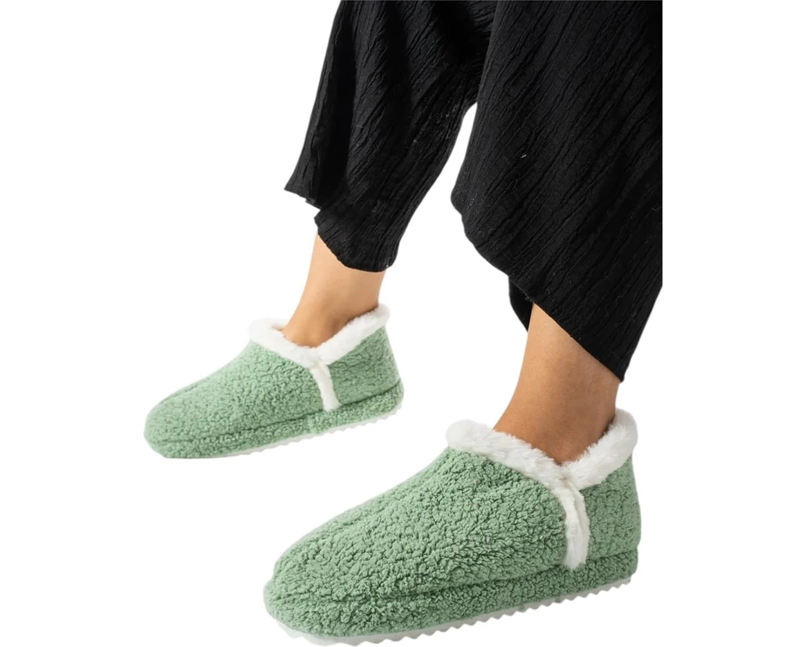 Resim Liger Kadın Panduf | Ev Botu | Ev Ayakkabısı Eva Kalın Hafif Kaymaz Taban YEŞİL 