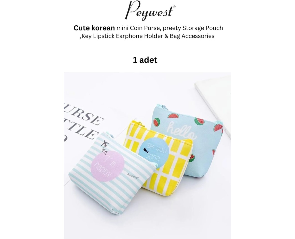 Peywest Çok AMAçlı Mini 11X9 Cm Bozuk Para Cüzdanı Anahtarlık Kadın Küçük El Cüzdanı görsel 4
