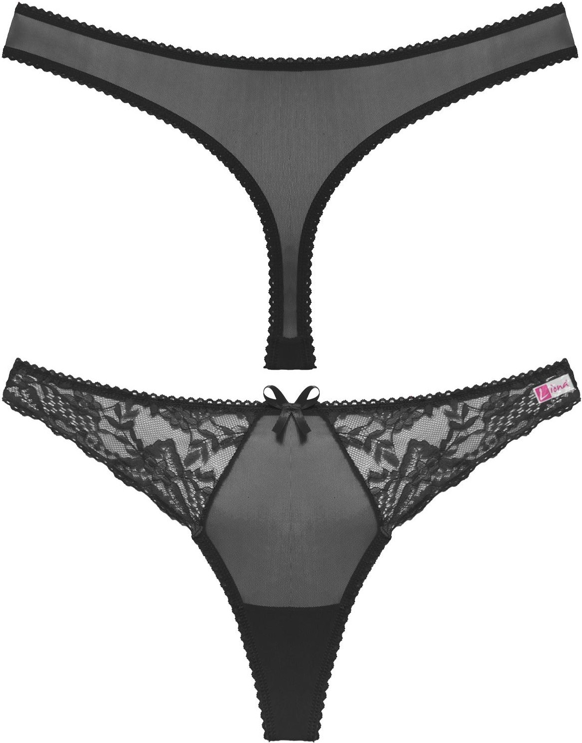 Liona Siyah Dantelli Kadın G String