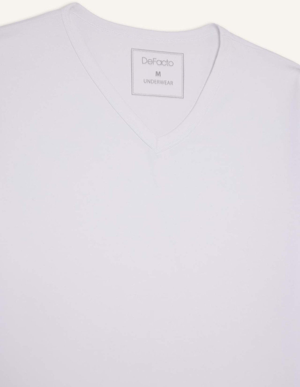 DeFacto Slim Fit V Yaka Tişört L4884AZ25AU görsel 8