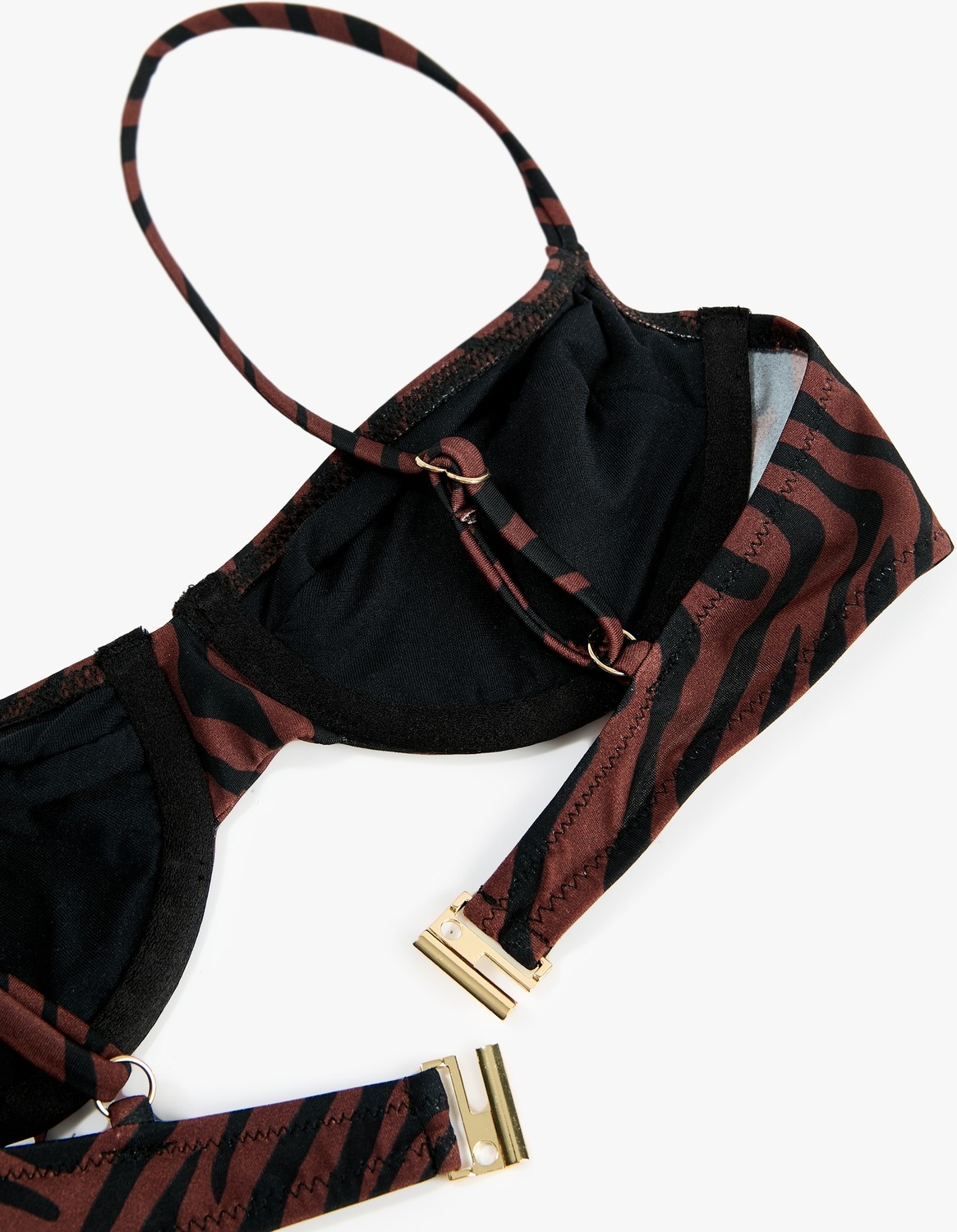 Koton Zebra Desenli Balenli Bikini Üstü görsel 2