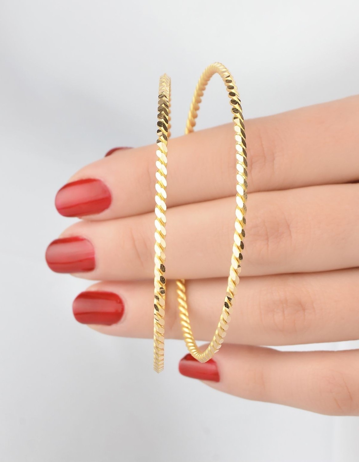 Kuyumcu Nurettin 7 gr (Gram) Ankara Burması Bilezik Yatırımlık Işçiliksiz 22 Ayar Altın