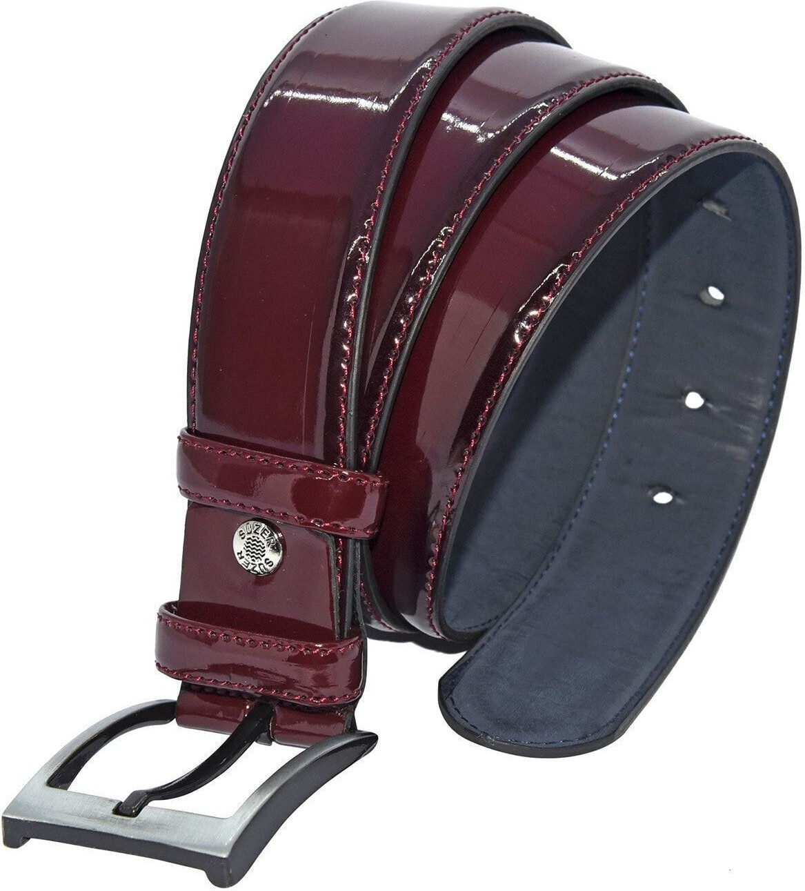 Süzer Deri * 4 Cm. Klasik Suni Deri Rugan Kemer Bordo