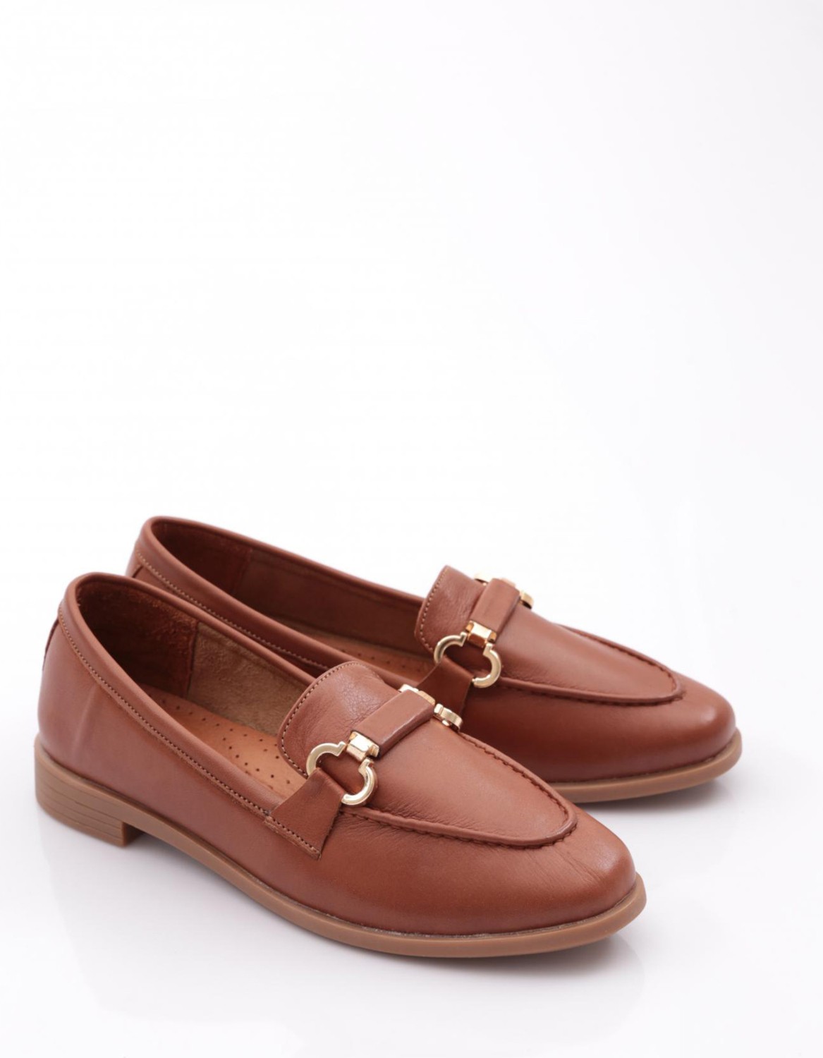 DGN 1853 Kadin Oval Burun Loafer Ayakkabi görsel 2