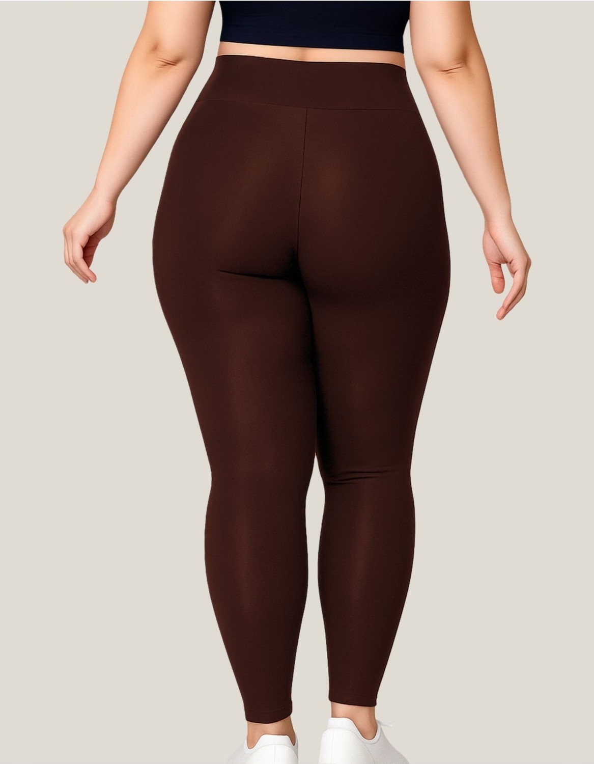 Alya Underwear Büyük Beden Tayt Dalgıç Kumaş Yüksek Bel ( Siyah, 4xl) görsel 2