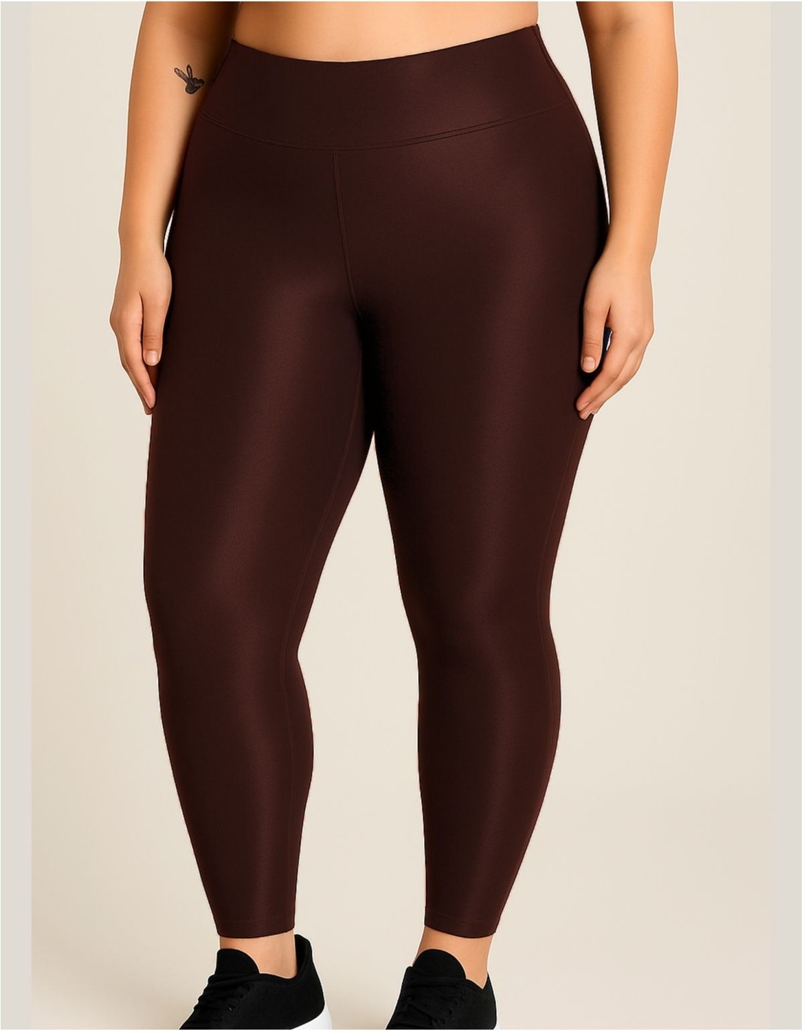 Alya Underwear Büyük Beden Tayt Dalgıç Kumaş Yüksek Bel ( Siyah, 4xl) görsel 3