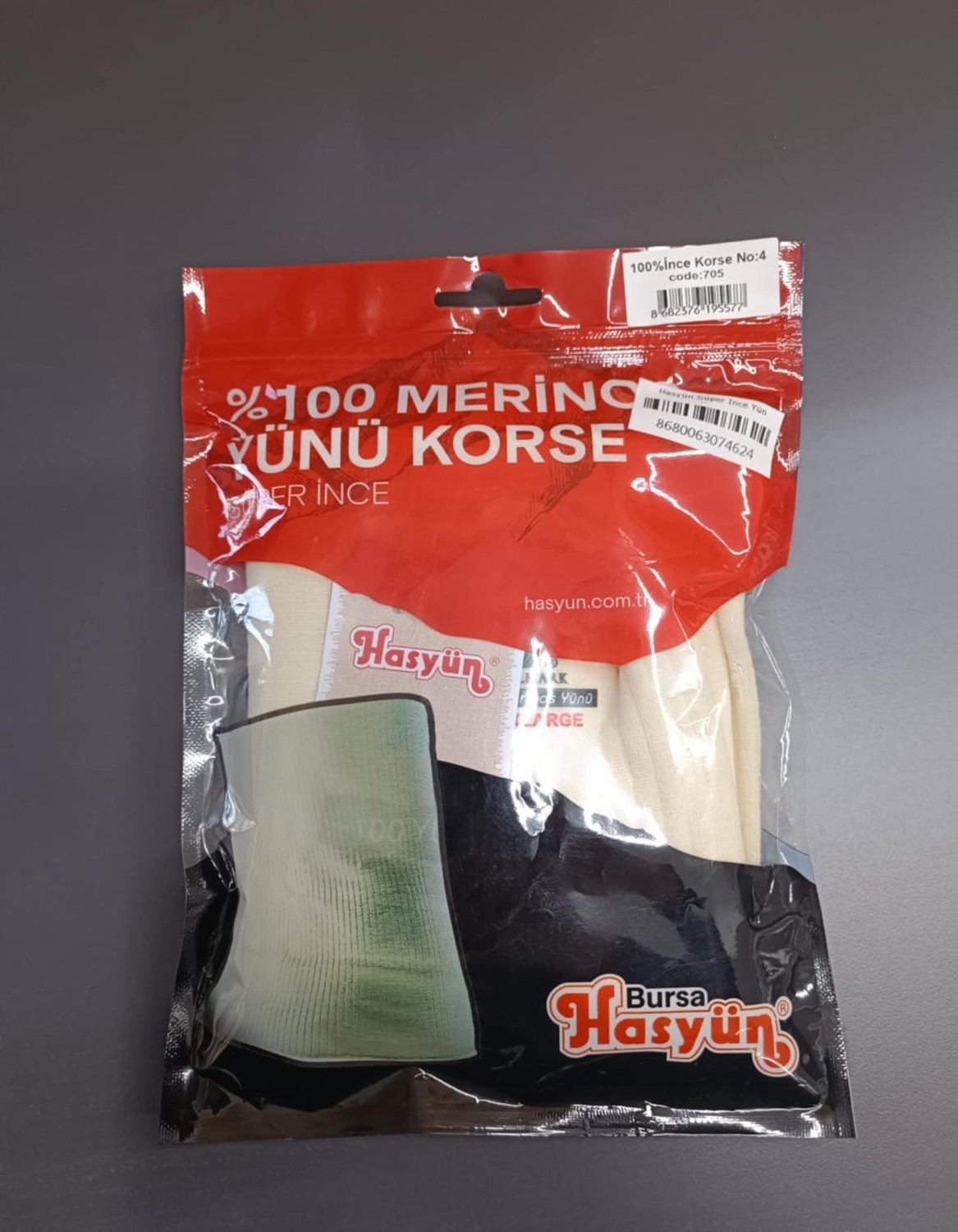 Hasyün Kadın %100 Yün Süper Ince Korse 705EK - 1 Adet görsel 3