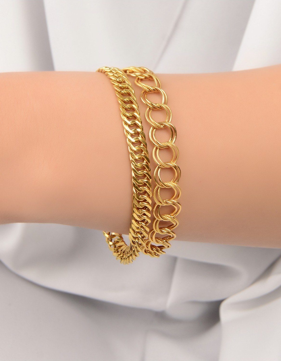 Kuyumcu Nurettin 7.10 gr (Gram) Ikili Kombin Samanyolu & Dallas Kunyee 22 Ayar Altın