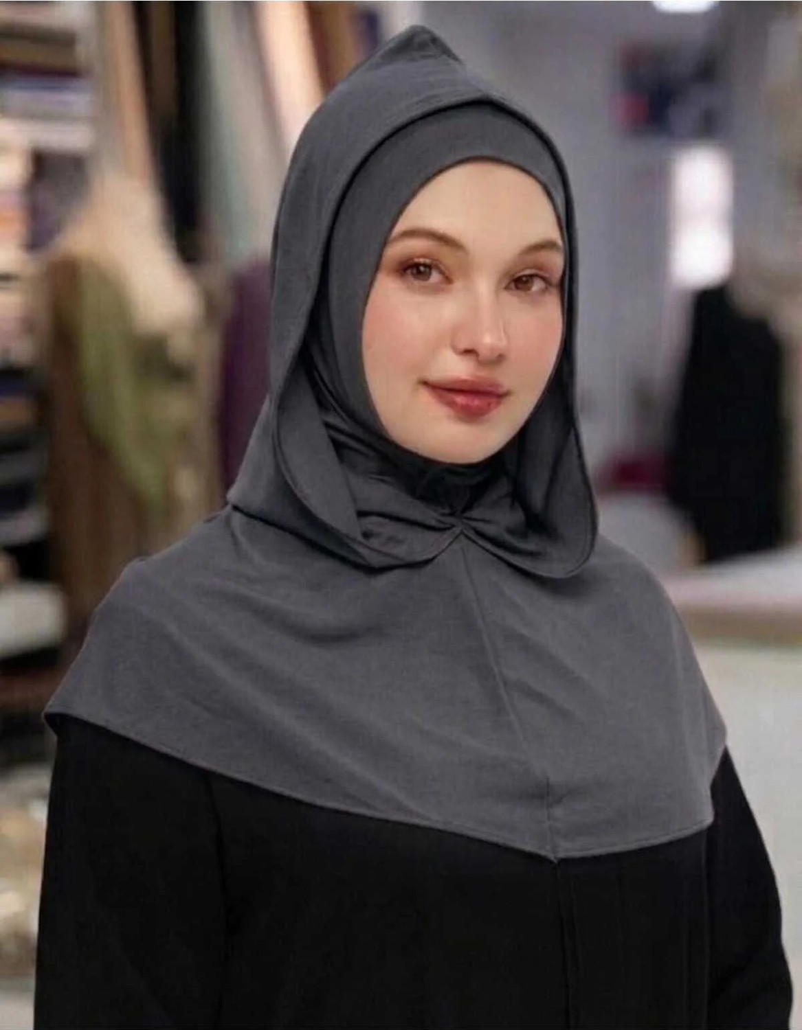 Samara Scarf Kapüşonlu Hijab Sandy görsel 7