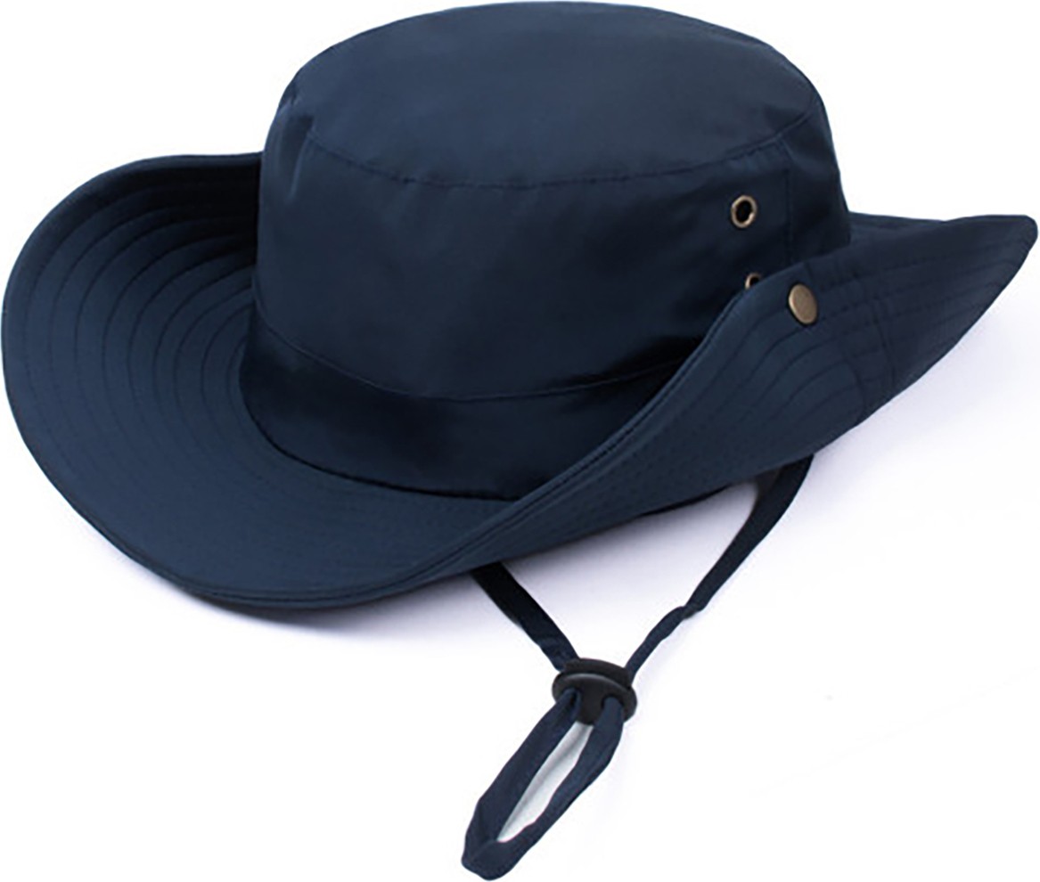 Verahed Yazlık Katlanabilir Geniş Siperlikli Siyah Safari Kovboy Şapkası Unisex Fötr Bucket Balıkçı Şapka