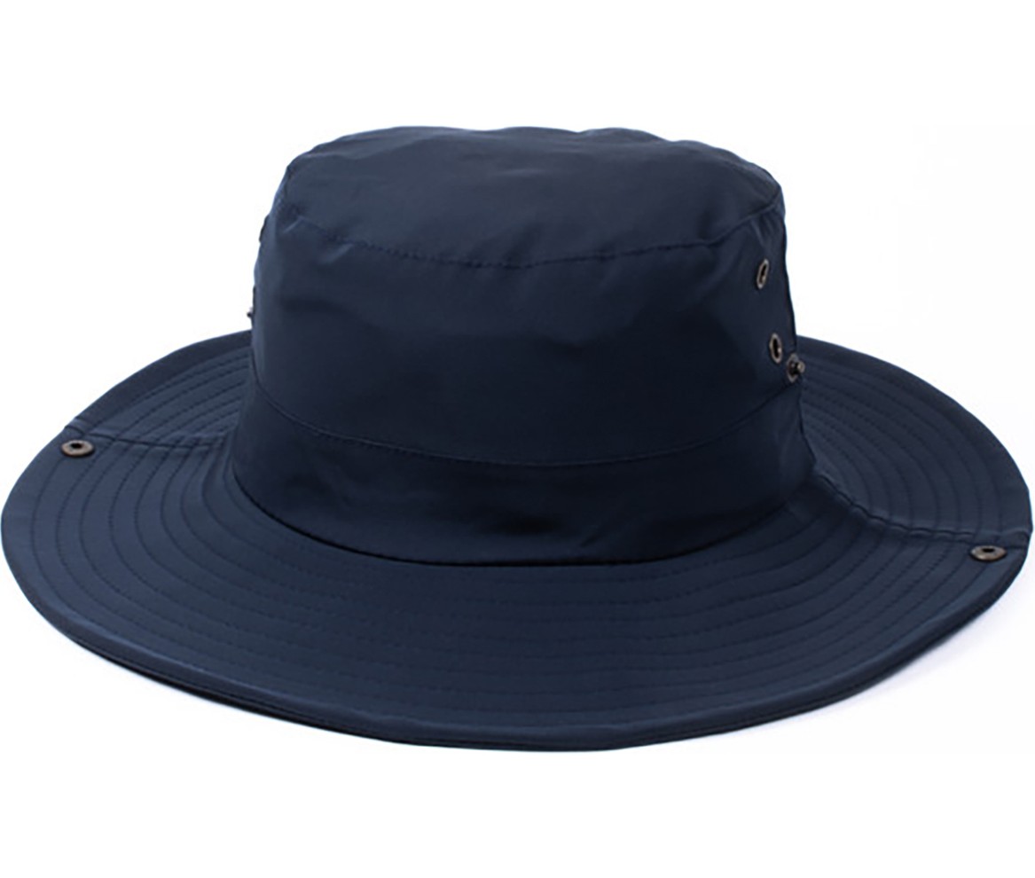 Verahed Yazlık Katlanabilir Geniş Siperlikli Siyah Safari Kovboy Şapkası Unisex Fötr Bucket Balıkçı Şapka görsel 2