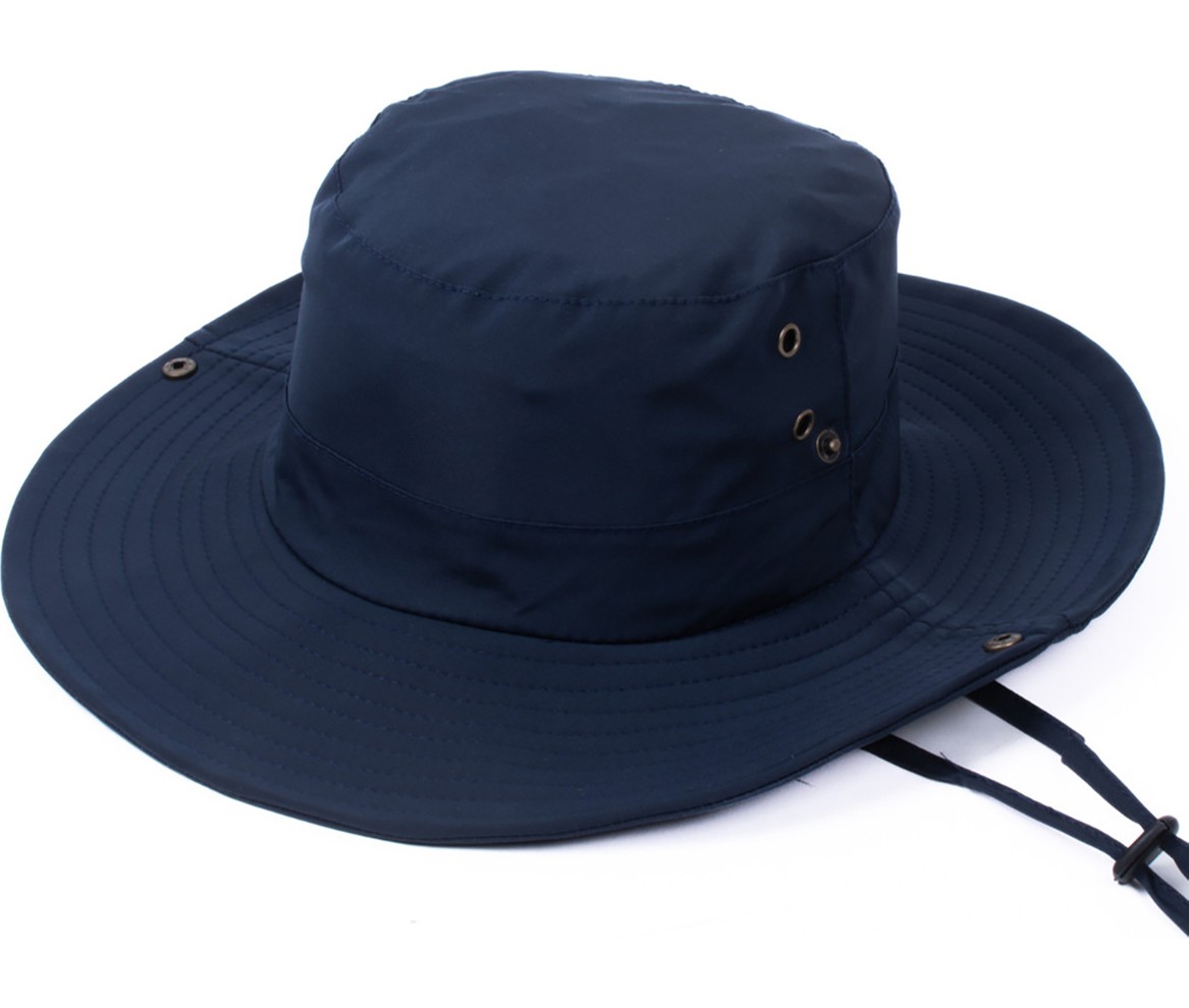Verahed Yazlık Katlanabilir Geniş Siperlikli Siyah Safari Kovboy Şapkası Unisex Fötr Bucket Balıkçı Şapka görsel 3