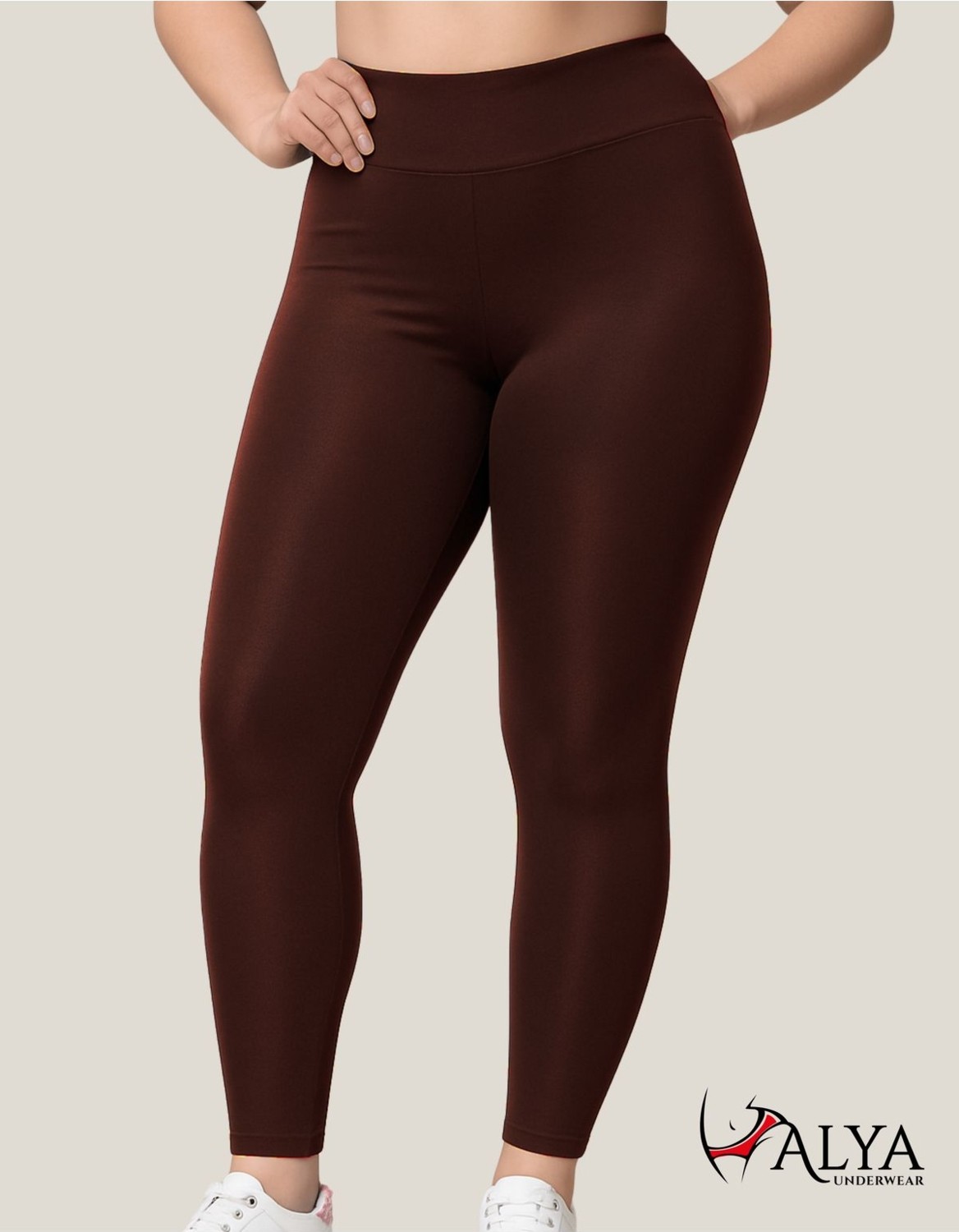 Alya Underwear Toparlayıcı Yüksek Bel Kadın Günlük Spor Parlak Tayt ( Antrasit, M )