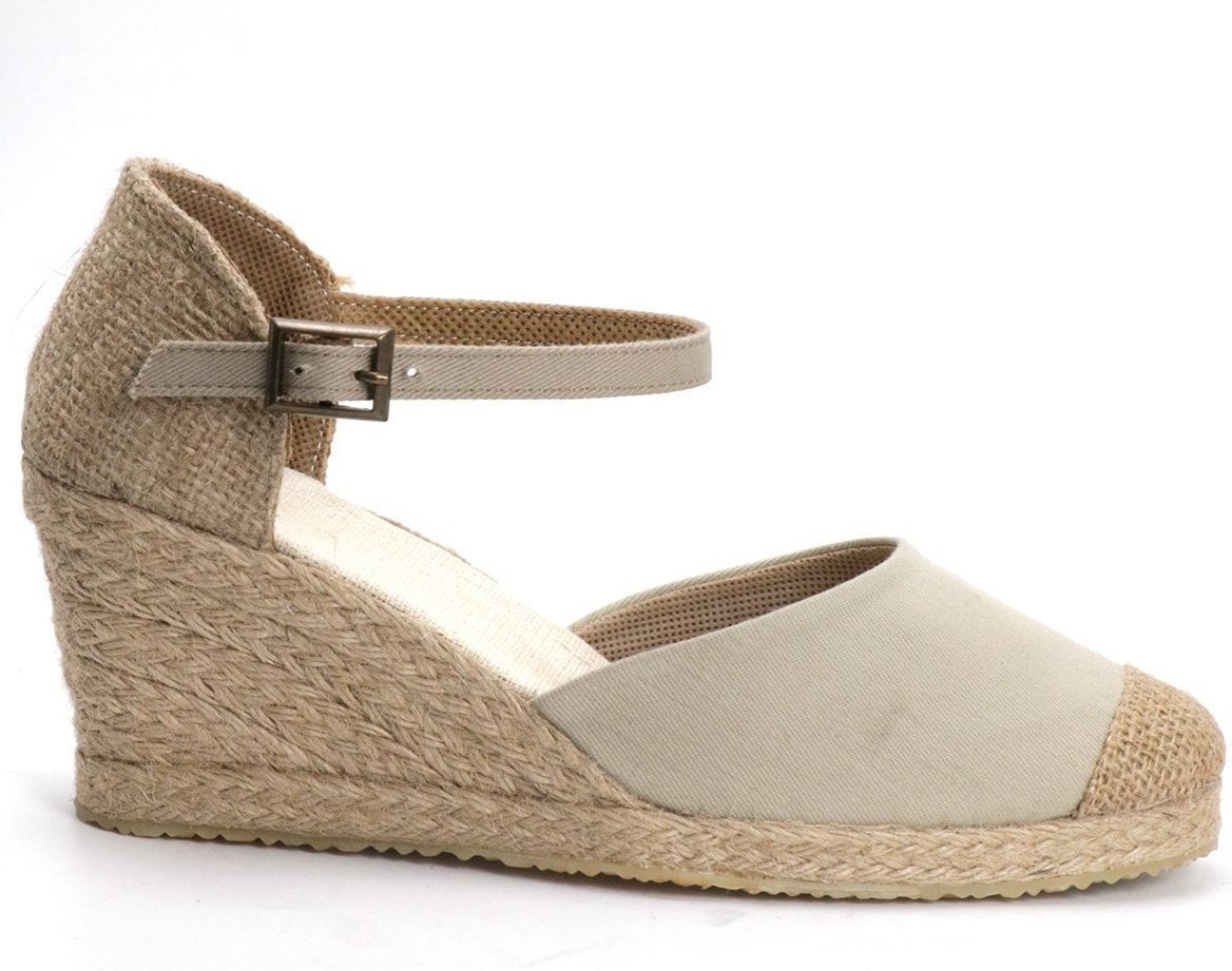 Star Tombis Elişi Bej Kadın Dolgu Topuk Espadril Handmade