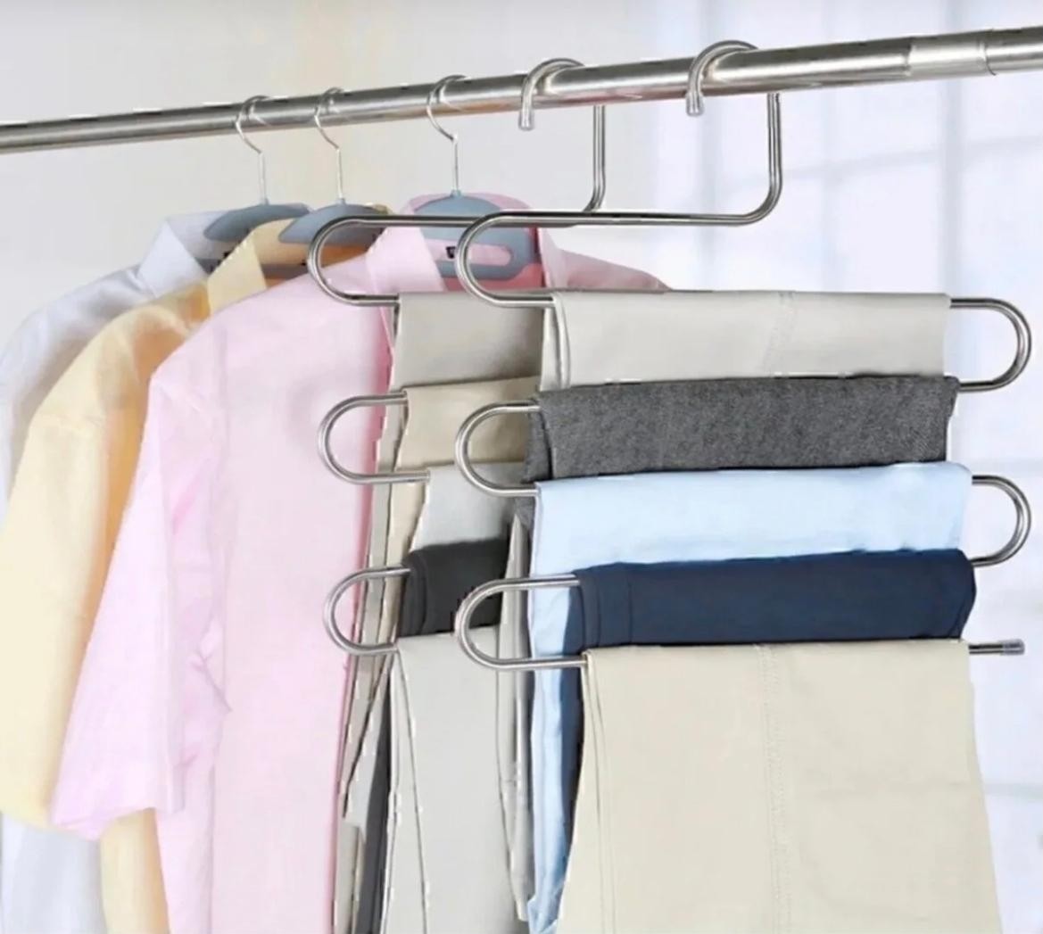 Statika Home 1 Adet Pantolon Askılığı Krom 5 Katlı , Şal Askılığı , Fular Askılığı , Eşarp Askılığı görsel 2