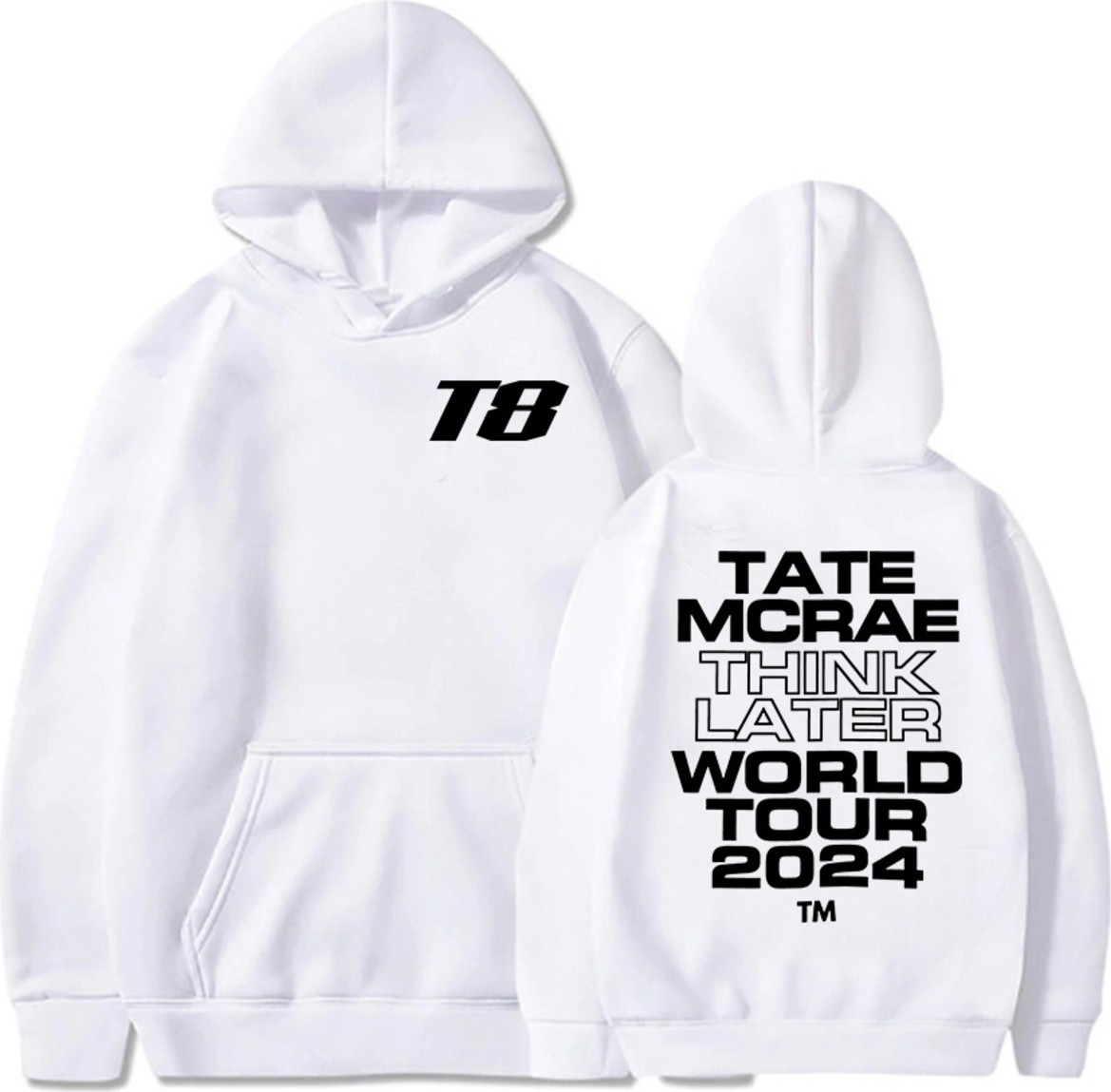 Tarzsokak Beyaz Unisex Tamam Ben Tamam Tate Mcrae Kapüşonlular T8 Sonra Düşünüyorum Dünya Turu