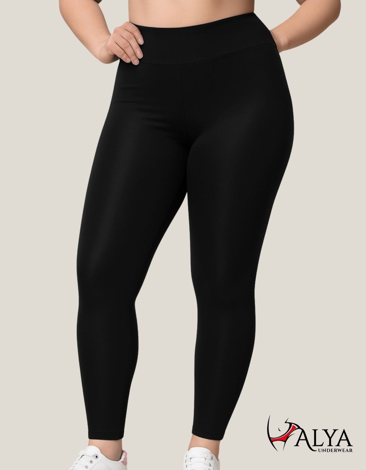 Alya Underwear Toparlayıcı Yüksek Bel Kadın Günlük Spor Parlak Tayt ( Antrasit, M )