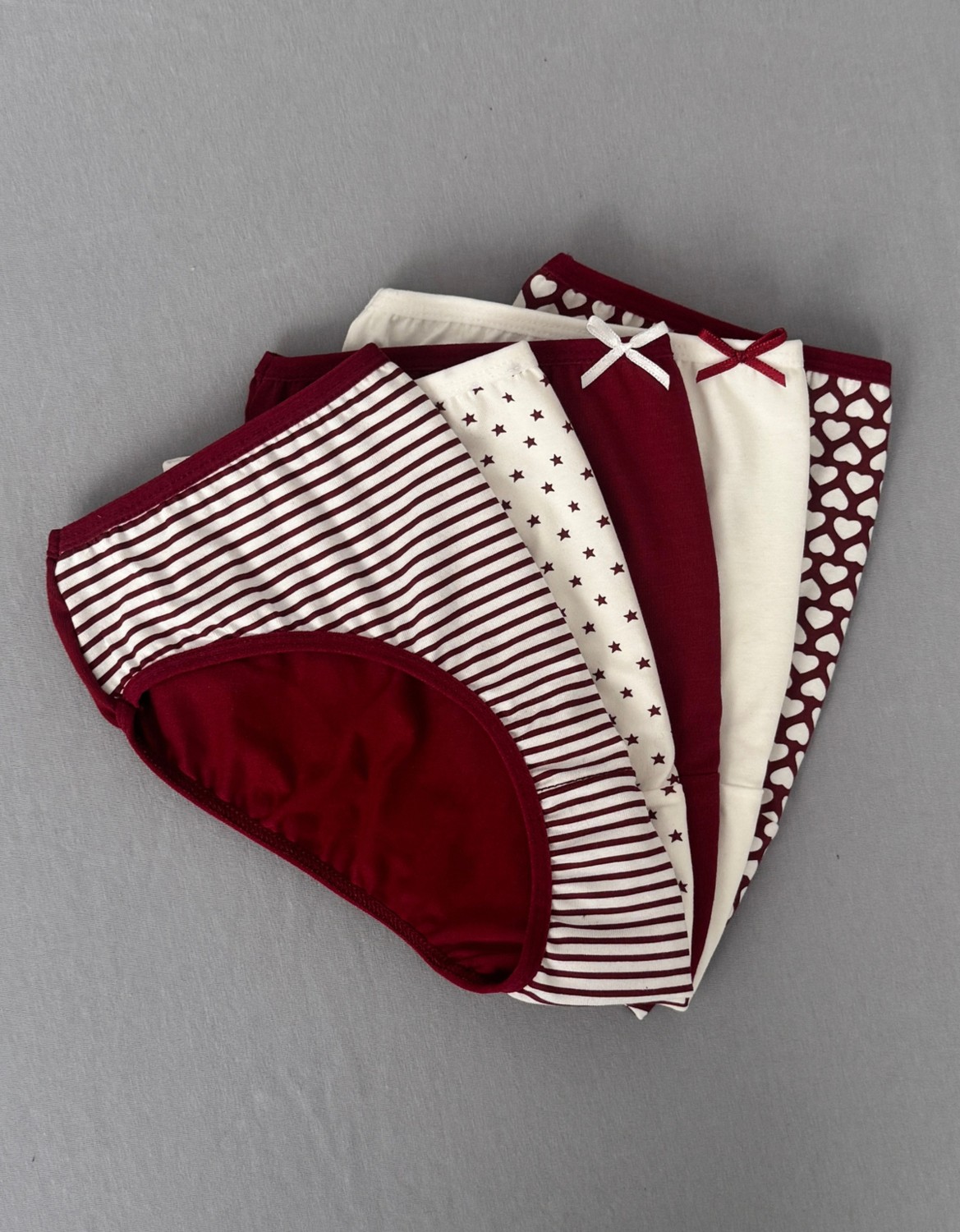 Alya Underwear Pamuklu Kadın Külot Slip Empirme Baskılı Yüksek Bel Iç Çamaşırı - 5'li Paket, S görsel 6