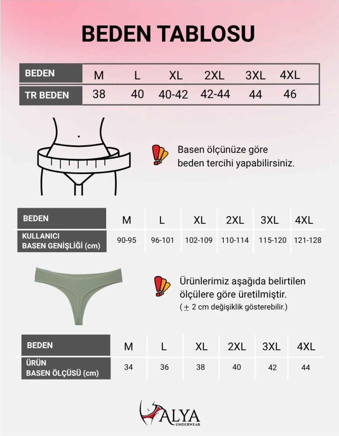 Alya Underwear Kadın Bato Tanga Pamuklu Külot, Büyük Beden, 5' Li Paket, Pudra, Mavi, Pembe, A.yeşil, Laci. görsel 7