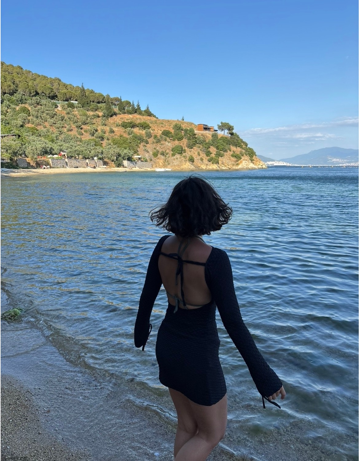 Elias Studios Kadın Batik Desenli Beachwear Kimono Bluz Bağlamalı Pareo Etek Takım 36-38-40 görsel 4