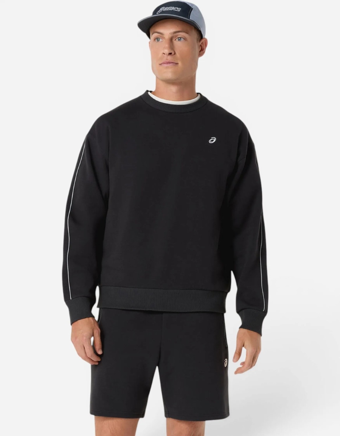 Asics Track Club Heritage Crew-Neck Top Unisex Siyah Sweatshirt 2033C121-001