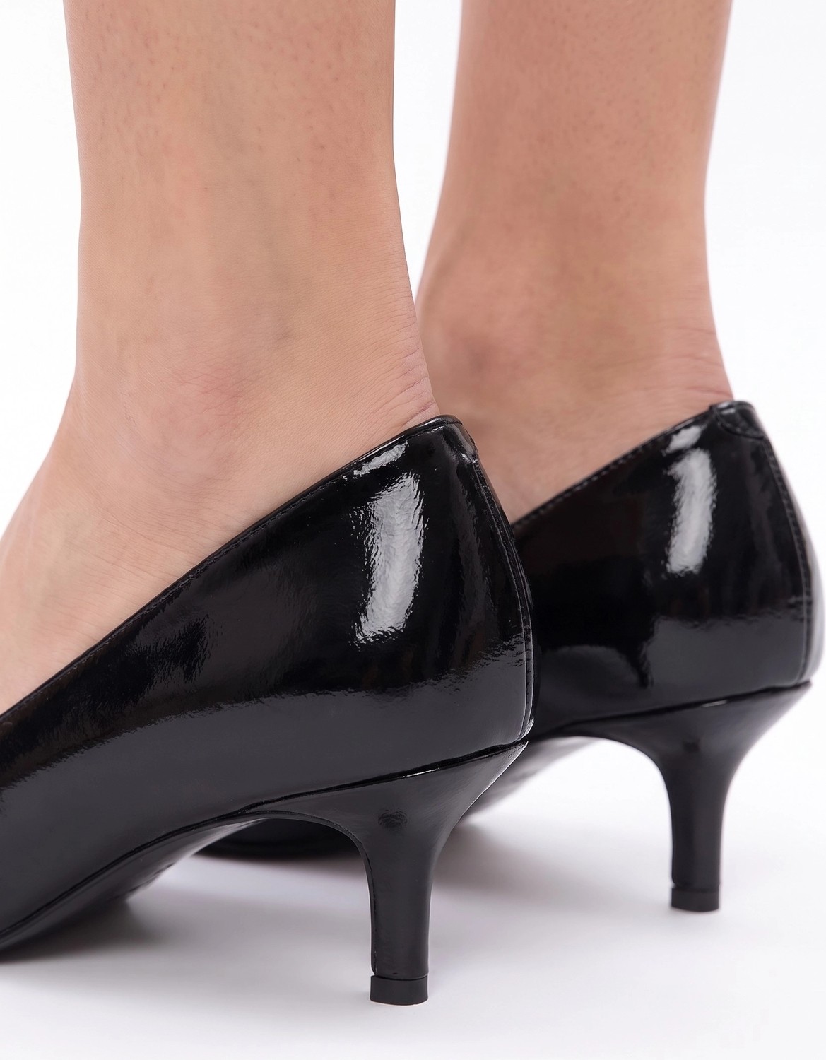 Tibu Lucia Siyah Rugan Alçak Topuk Stiletto görsel 4