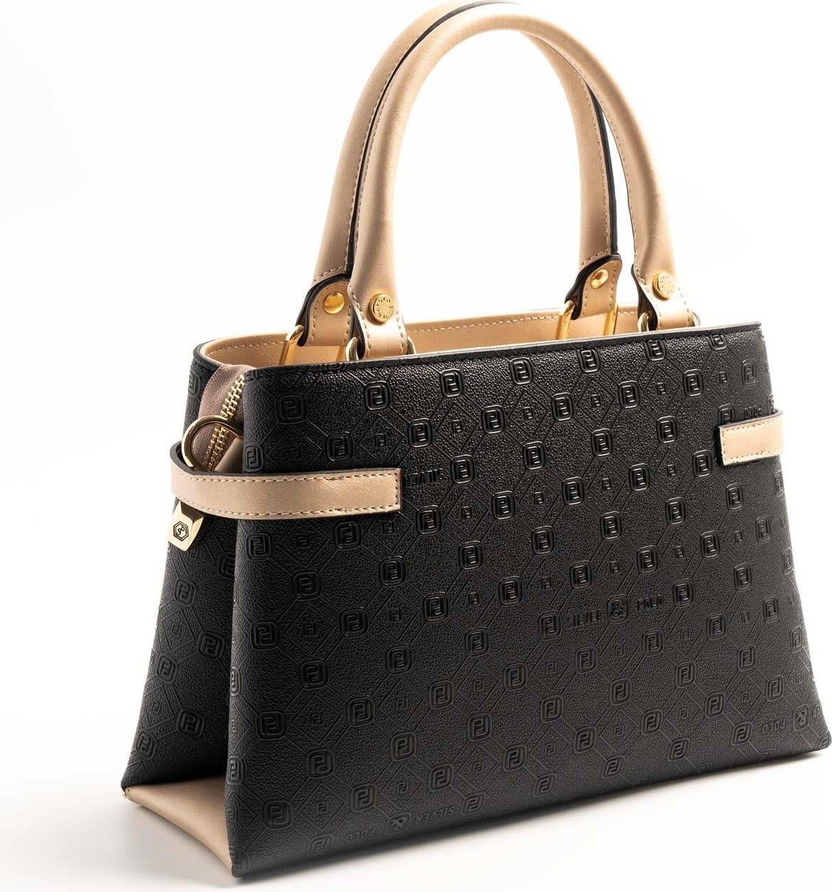 Silver & Polo Silver Polo Siyah - S.Nut Logolu Kadın El Çantası SP1149 görsel 4