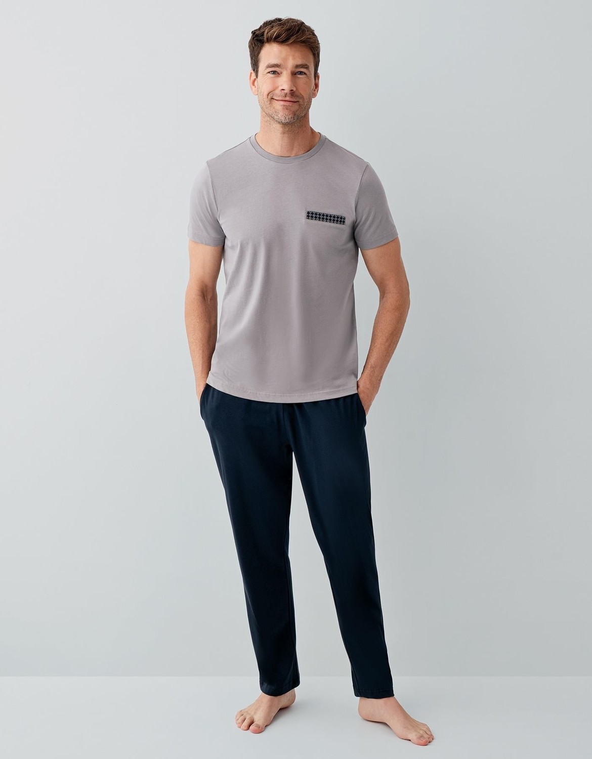 Arnetta Erkek %100 Pamuklu Kutulu 3’lü Pijama Takımı, T-Shirt + Pijama Alt + Şort görsel 3
