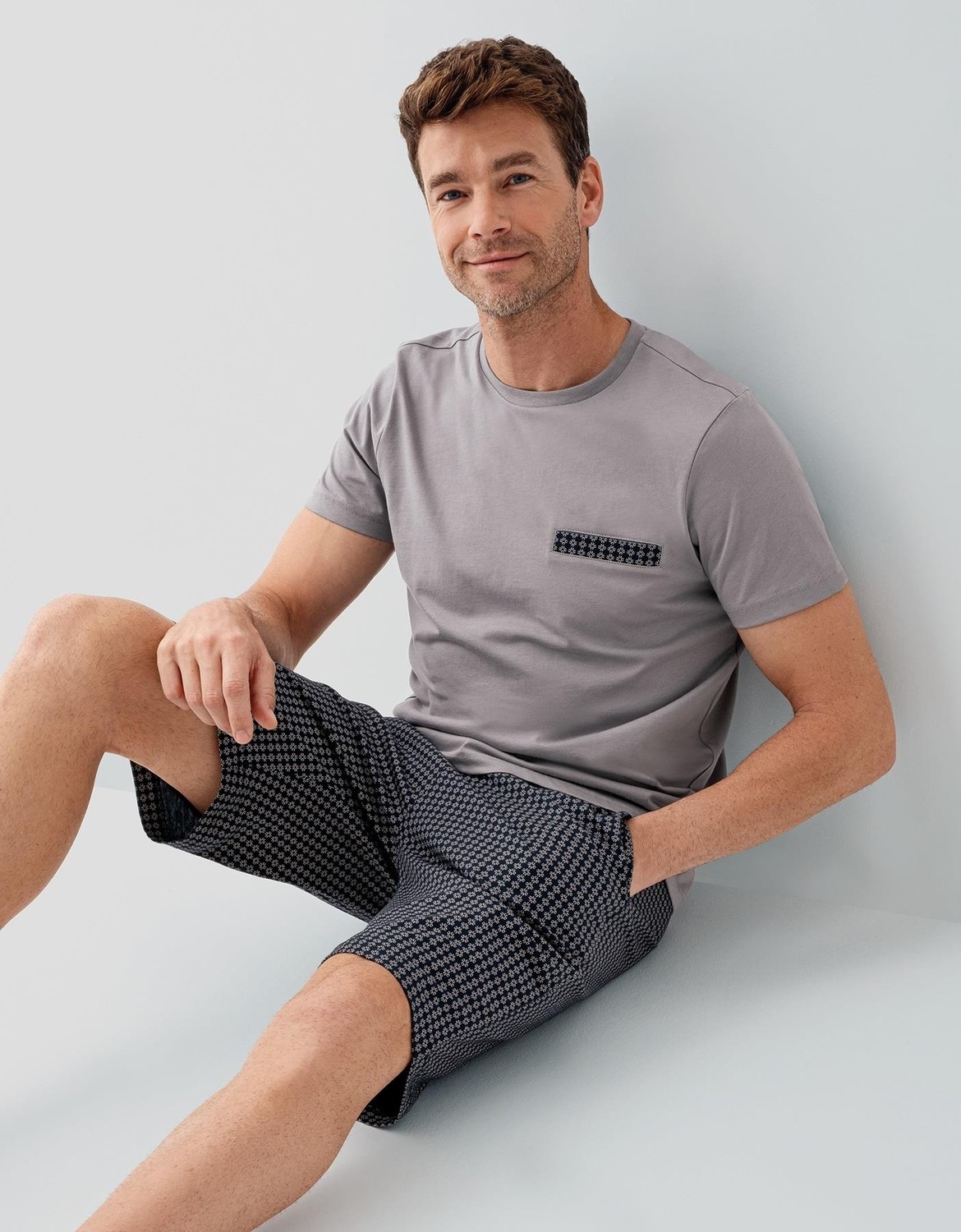 Arnetta Erkek %100 Pamuklu Kutulu 3’lü Pijama Takımı, T-Shirt + Pijama Alt + Şort görsel 8