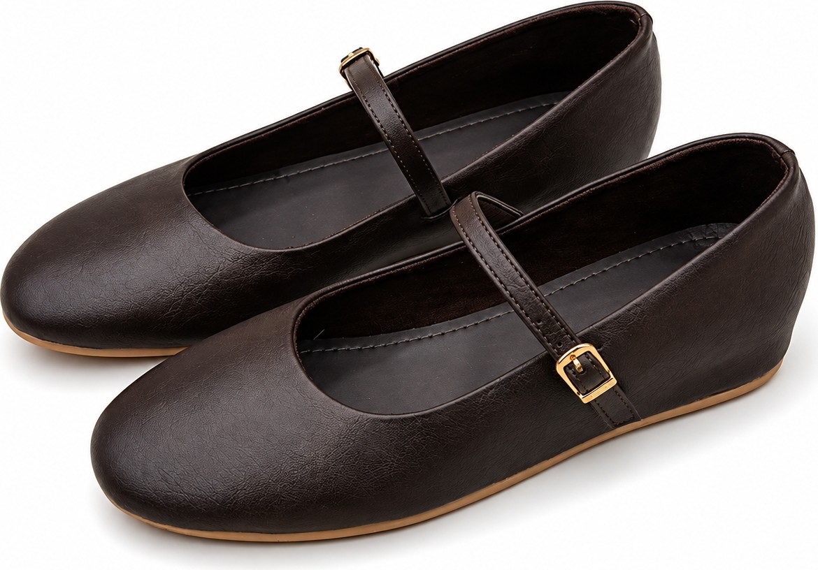 Patron Shoes Kadın Gizli Ökçeli Babet, Tokalı Günlük Şık ve Rahat Ayakkabı