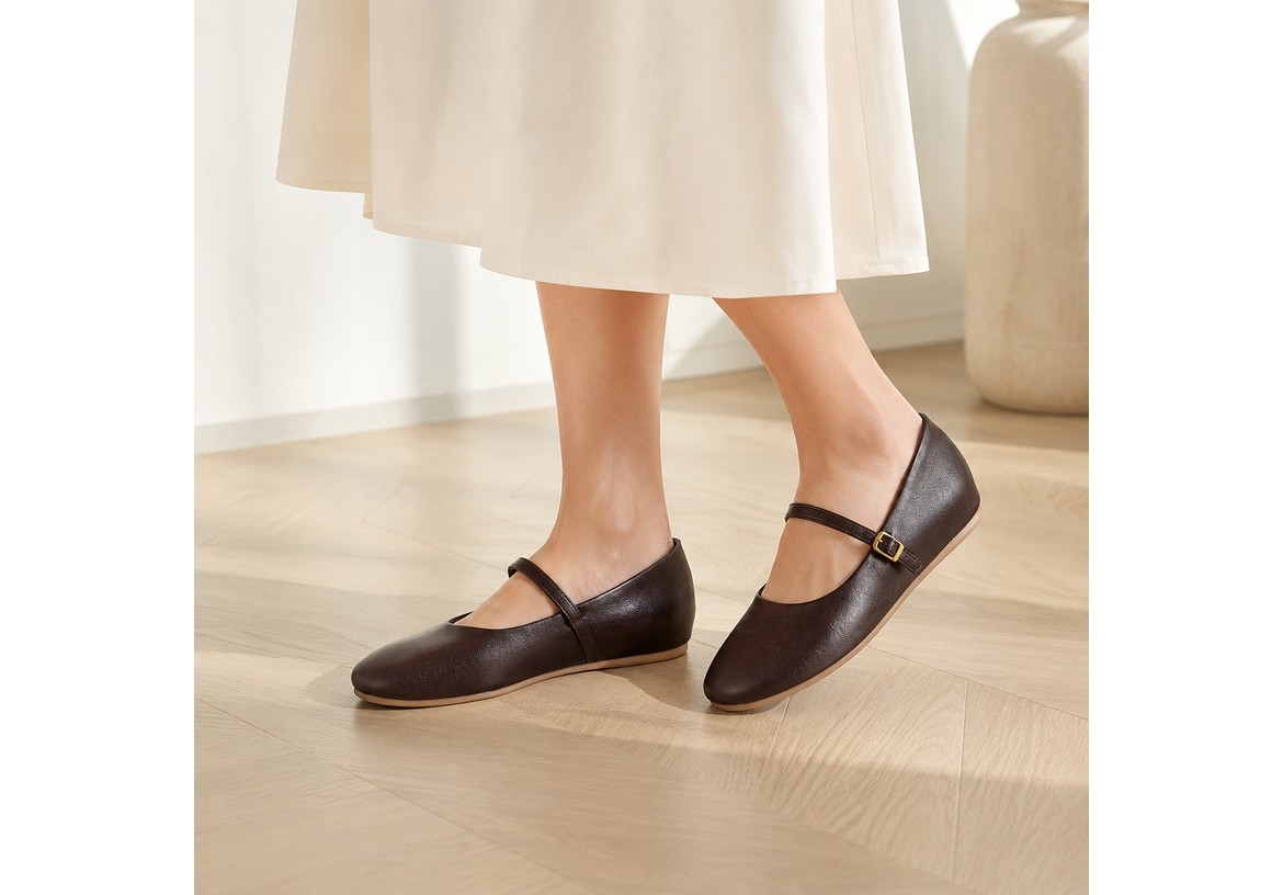 Patron Shoes Kadın Gizli Ökçeli Babet, Tokalı Günlük Şık ve Rahat Ayakkabı görsel 6