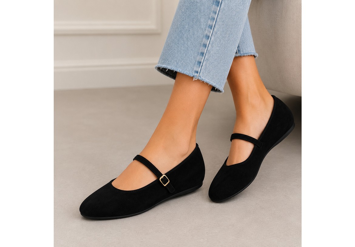 Patron Shoes Kadın Gizli Ökçeli Babet, Tokalı Günlük Şık ve Rahat Ayakkabı görsel 3