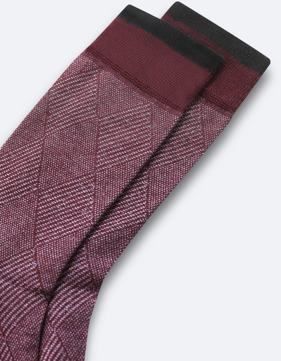 AVVA Erkek Bordo Desenli Bambu Soket Çorap A52Y8500 görsel 3