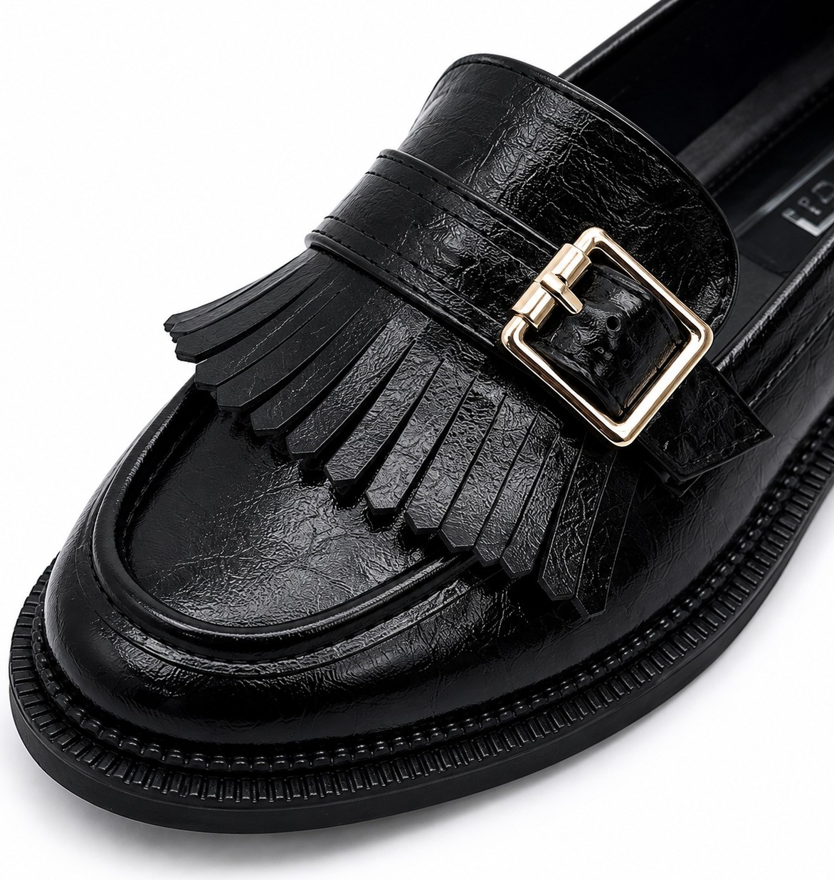 Patron Shoes Kadın Püsküllü Tokalı Loafer Ayakkabı Günlük Şık Klasik Model görsel 4