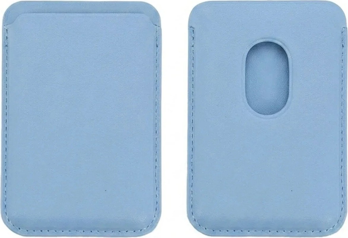 Abatay Case Magsafe Kartlık Manyetik Deri Telefon Kartlığı iPhone 11 12 13 14 15 16 17 Plus Pro Max Uyumlu Açık Mavi