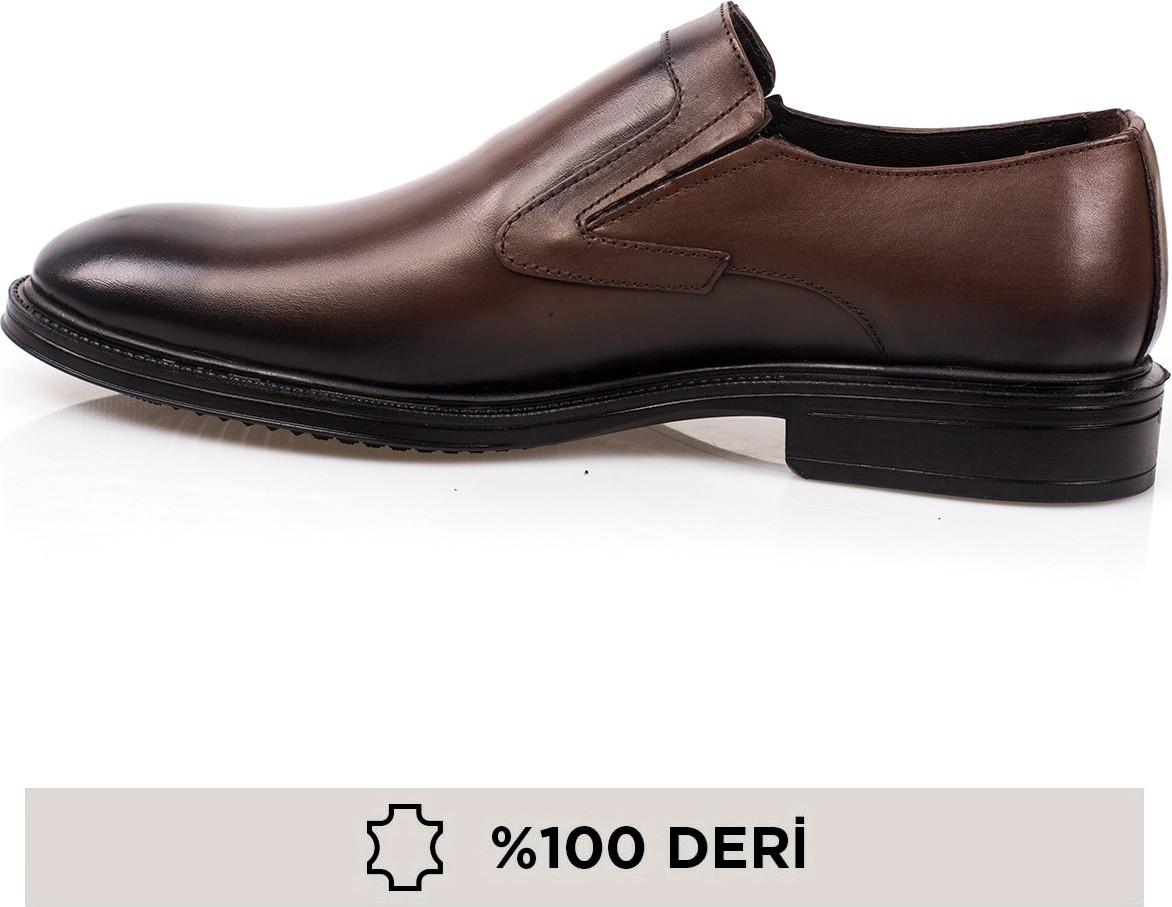 Maximoda Hakiki Deri Klasik Bağcıksız Iç Dış Deri Erkek Ayakkabı görsel 3