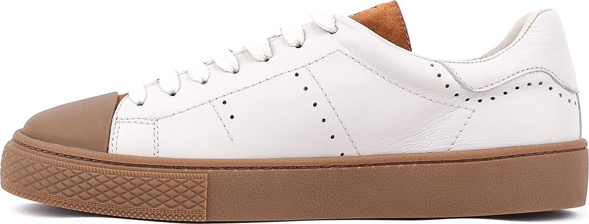 Shoetyle - Hakiki Deri Bej Rengi Erkek Sneaker - 666-03-80 görsel 8