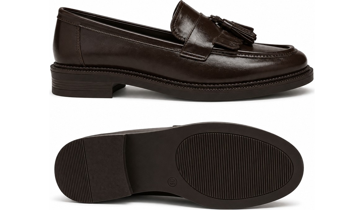 Patron Shoes Kadın Püskül Detaylı Loafer Ayakkabı, Günlük Şık ve Klasik Model görsel 2