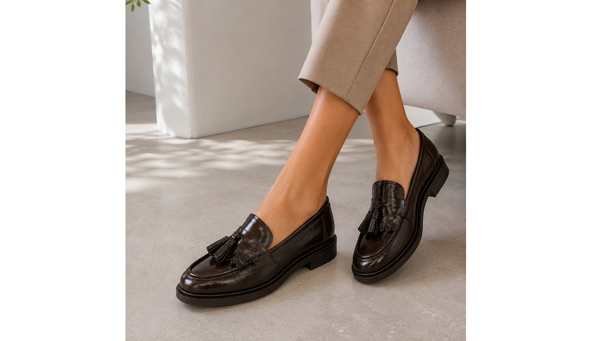 Patron Shoes Kadın Püskül Detaylı Loafer Ayakkabı, Günlük Şık ve Klasik Model görsel 4