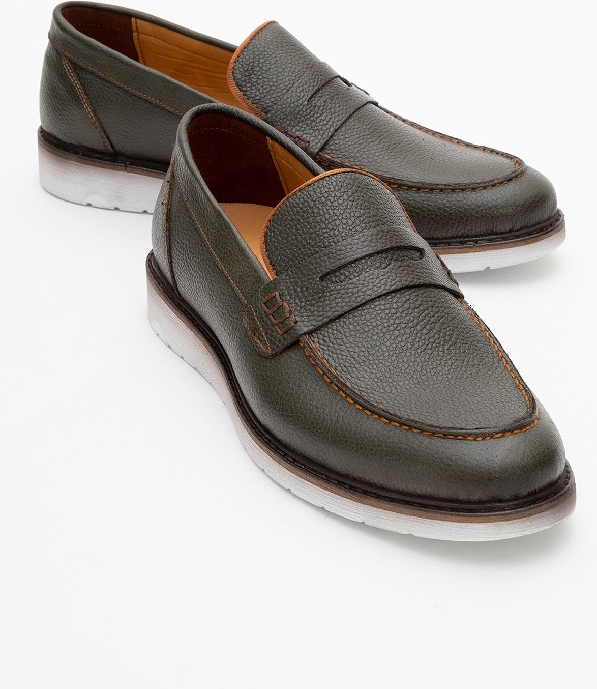 Maximoda Hakiki Deri, Erkek Bağcıksız Loafer Iç Dış Deri Ayakkabı