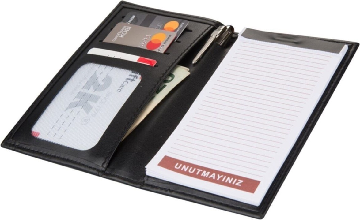 2K Deri Kalemlik Notluk Cüzdan Note Pad And Wallet Vegan 10X15,5 cm. KLM-2,BLOKNOT ÜRÜN İLE GÖNDERİLMEZ !!! görsel 2
