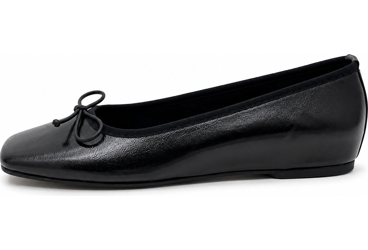 Patron Shoes Kadın Gizli Ökçeli Babet Kare Burun Fiyonk Detaylı Günlük Rahat Ayakkabı görsel 6