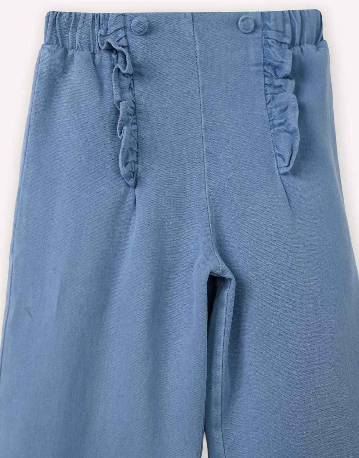 DeFacto Wide Leg Akışkan Kumaş Pantolon Kız Bebek G8094A526SP görsel 3