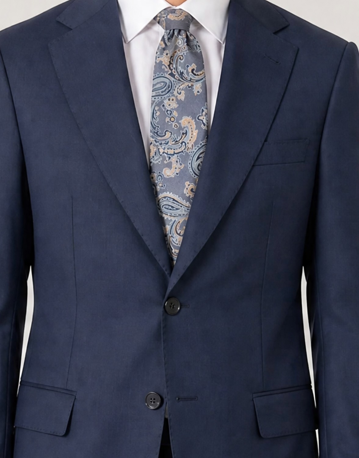 HC MEN CLASSIC Erkek Lacivert Regular Fit Polyamid Armürlü Klasik Takım Elbise görsel 2