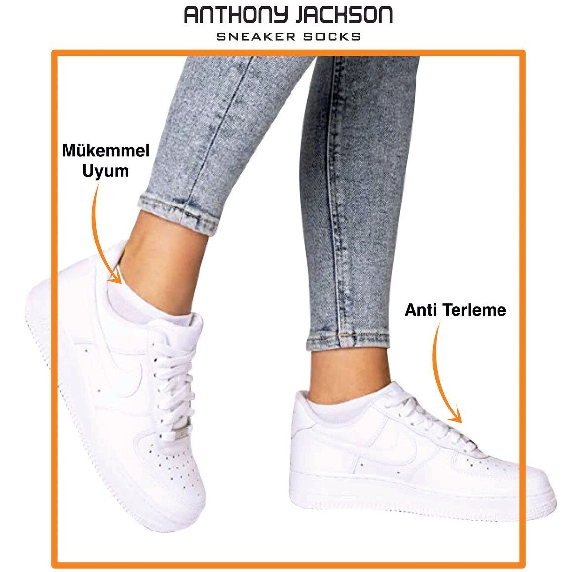 Anthony Jackson 10'lu Kutu Bambu Premium Dikişsiz Bay - Sneaker Çorap görsel 5