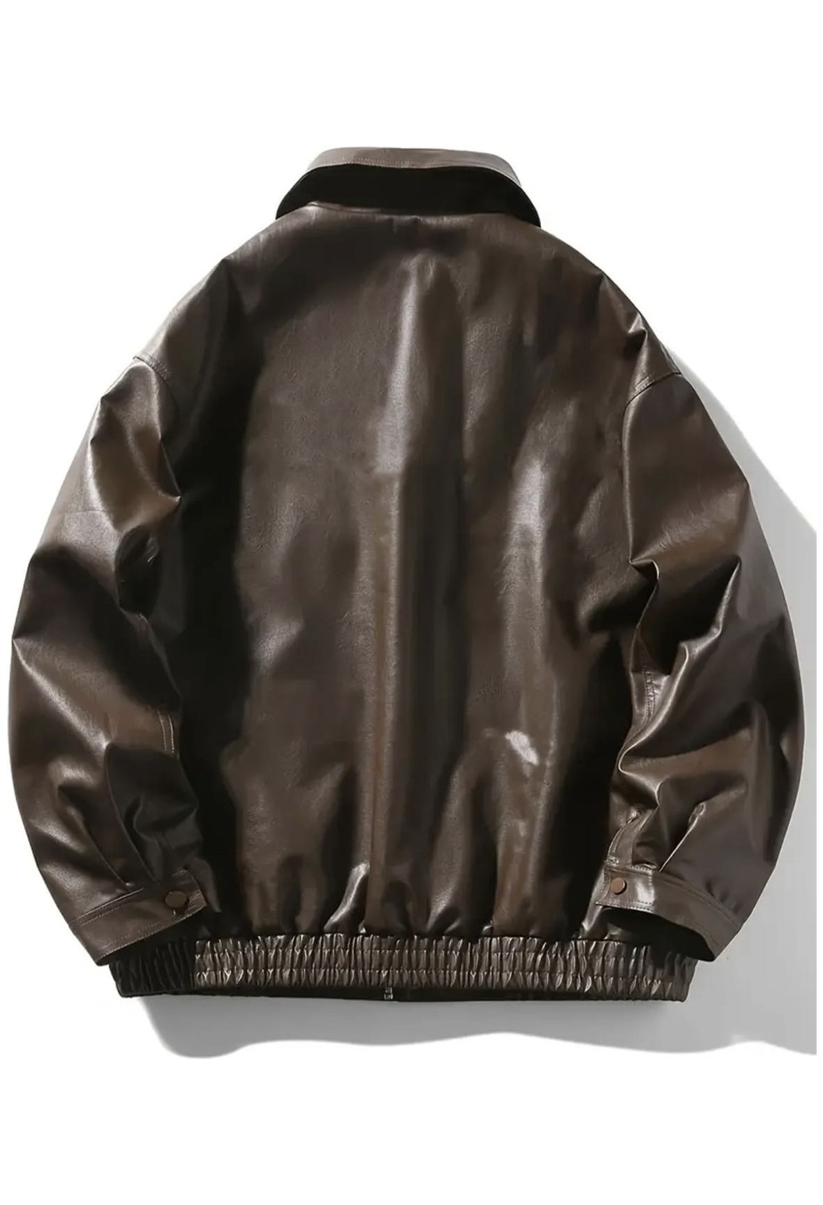 Çerme Oversize Unisex Vintage Deri Ceket görsel 5