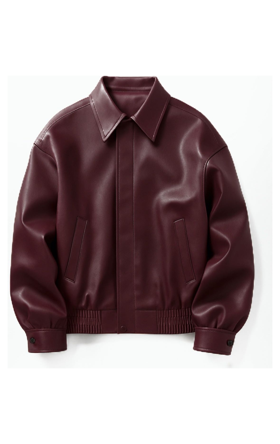 Çerme Oversize Unisex Vintage Deri Ceket görsel 7