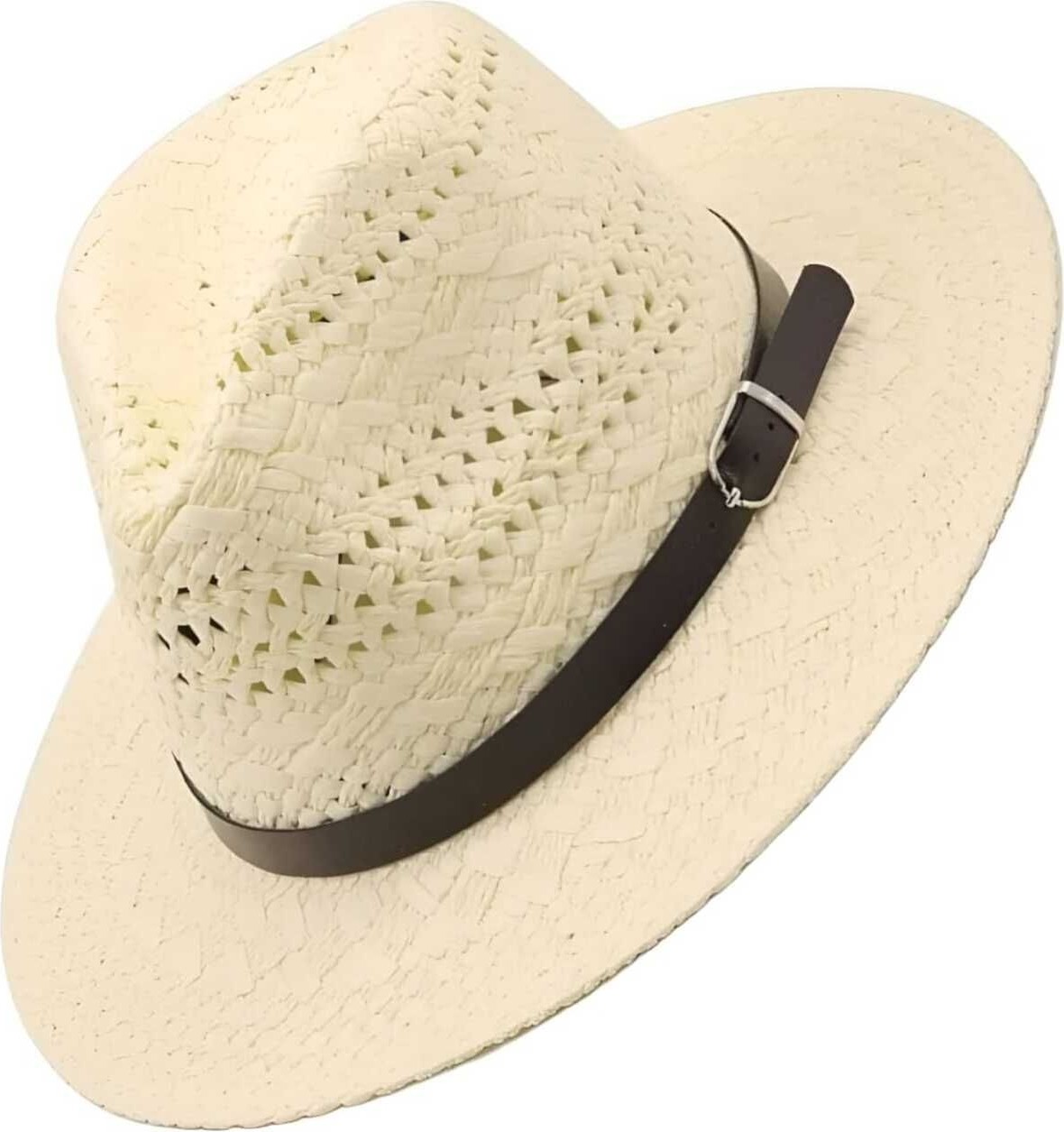 Uniquetrenders Unisex Yazlık Organik Örme Hasır Fötr Şapka görsel 2