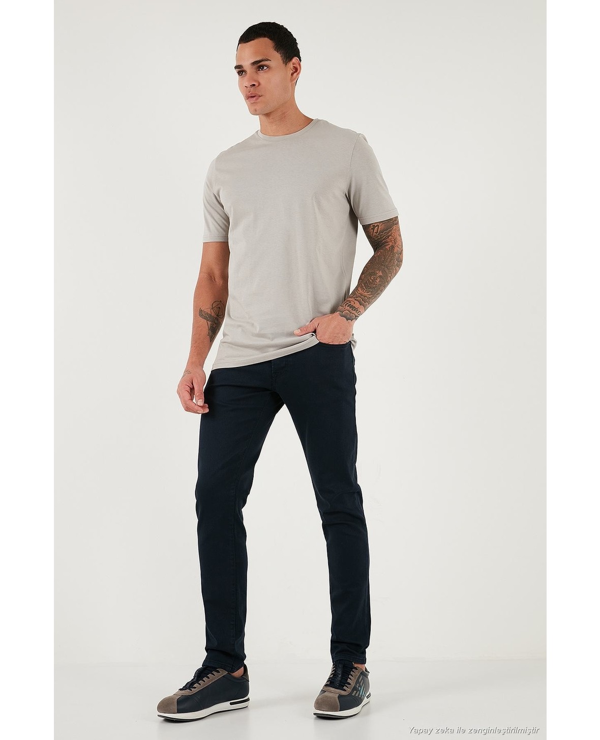 Buratti Pamuklu Regular Fit Bisiklet Yaka 5'li Paket T Shirt Erkek T Shirt 59020204S5 görsel 4